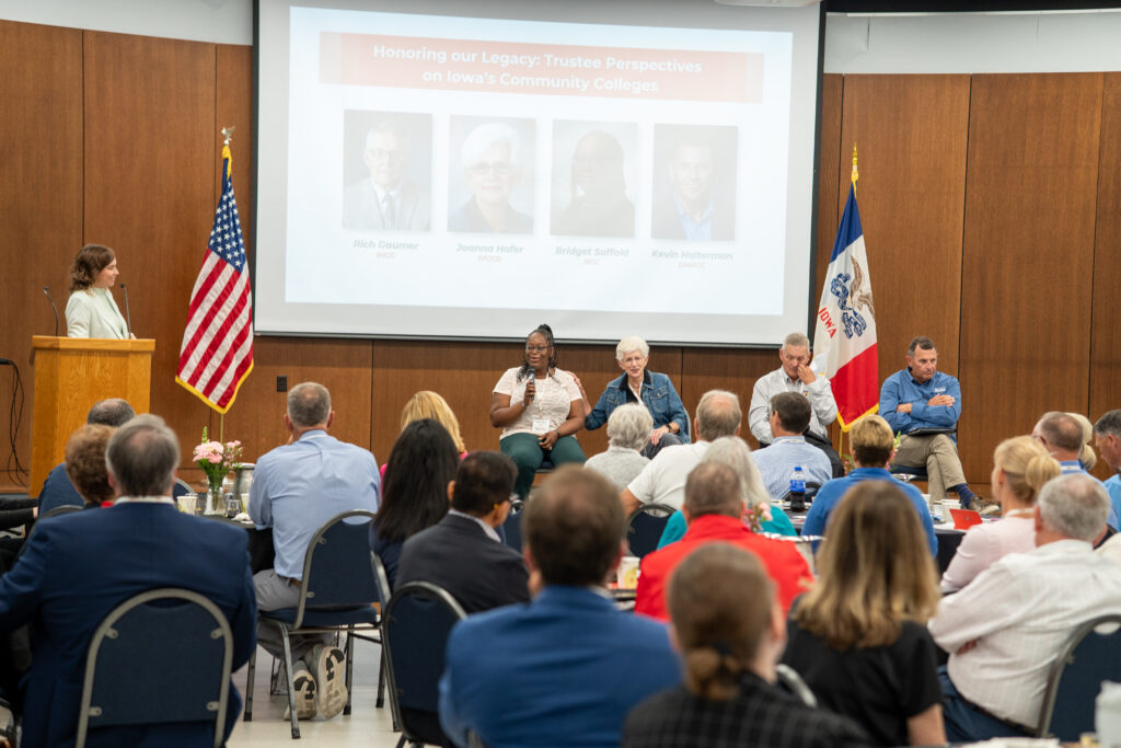 Panel discussion at community college conference